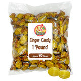 Ginger Candy – Natural Nausea and Heartburn Soother for Self-Care Routines, Individually Wrapped 1 lb Bag