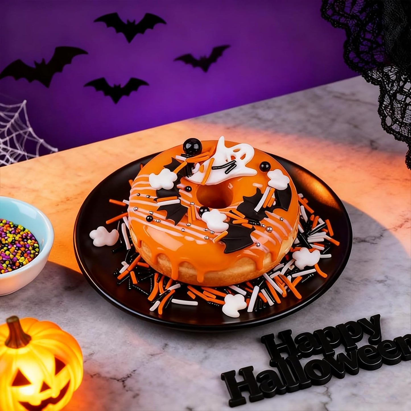 Halloween Sprinkles - No-Bake Dessert Decorating for Kids and Parents, Nonpareils and Candy Eyeball Mix 320g