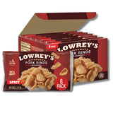 Lowrey's Bacon Curls Microwave Pork Rinds (Chicharrones), Original – Portion-Controlled Snack Packs for Busy Parents and Family Rooms