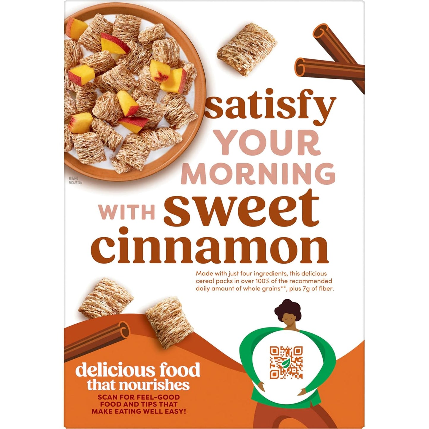 Kashi Organic Cinnamon Harvest Cereal – Non-GMO High-Fiber Pantry Staple for Health-Conscious Meal Prep, 18oz