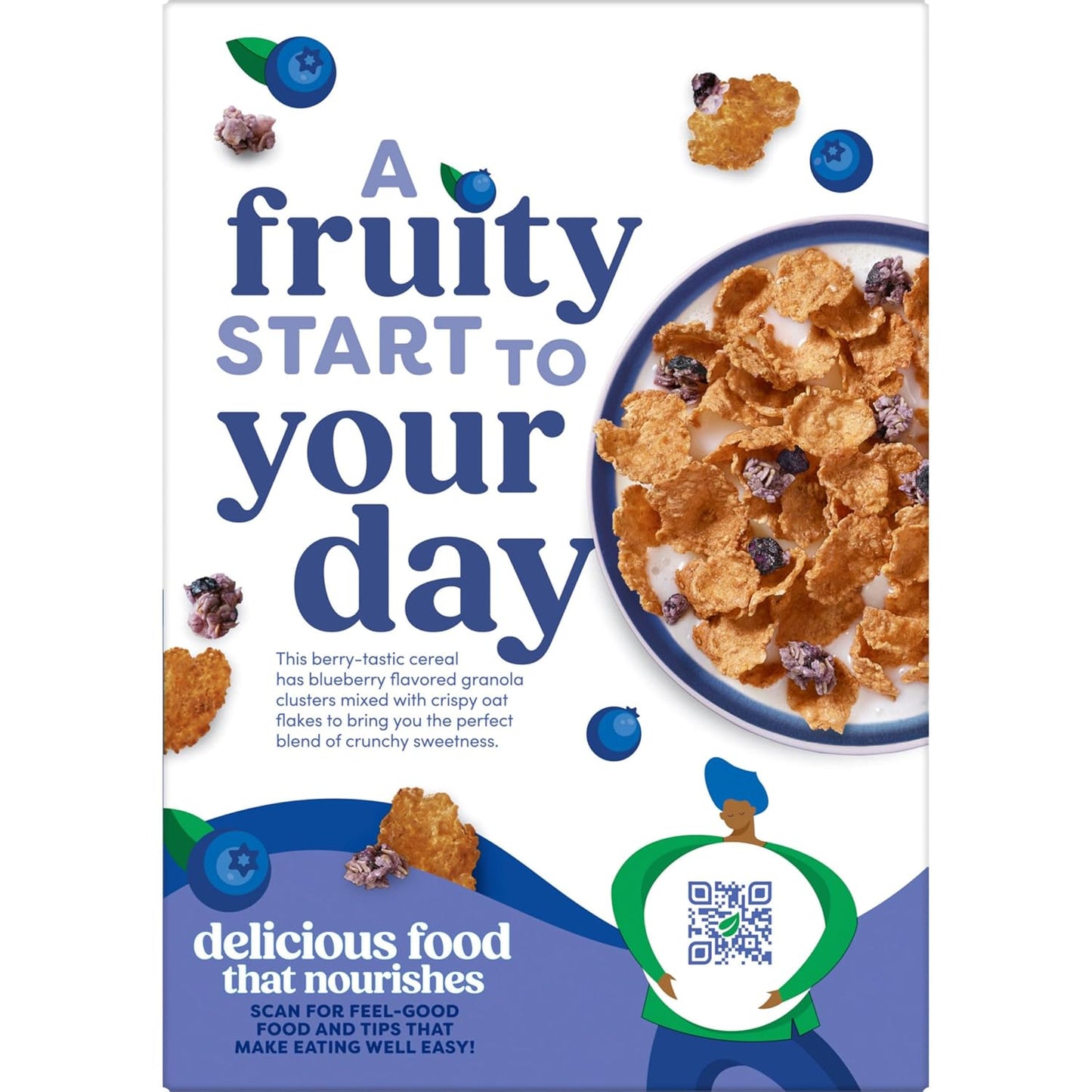 Kashi Whole Grain Blueberry Cereal – Vegan High-Fiber Breakfast for Daily Self-Care and Sustained Energy