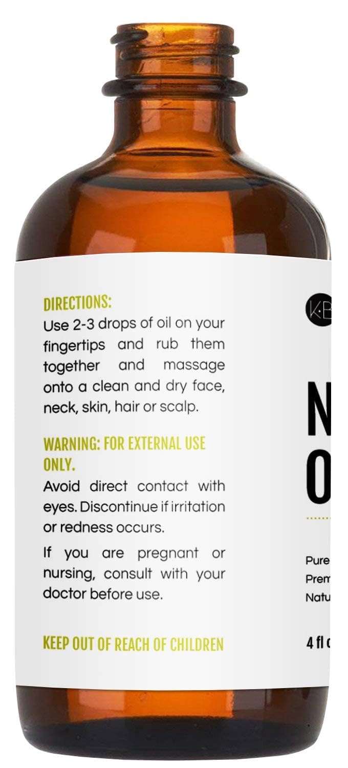 Kate Blanc Cosmetics Neem Oil for Skin, Hair & Face – Restorative Face Oil and Cuticle Treatment for a Calming Bedtime Routine