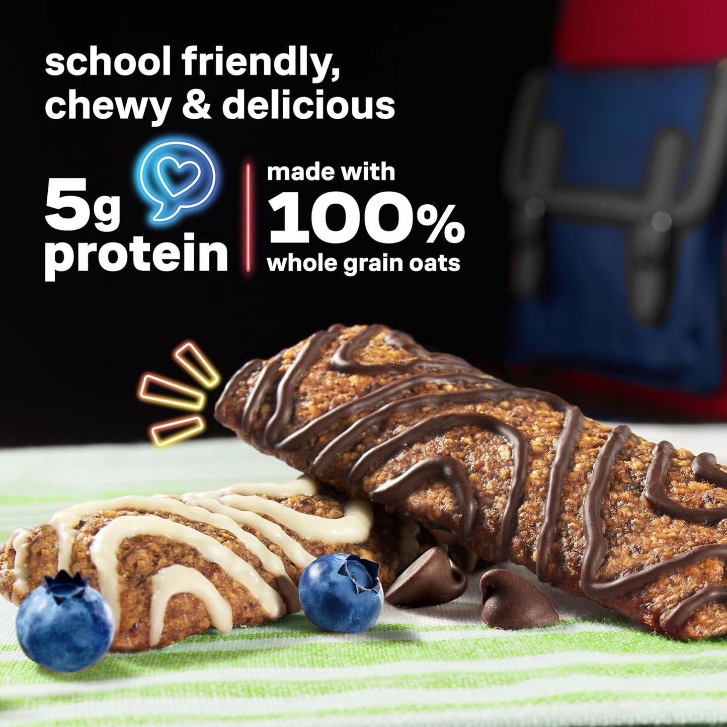 KIND Kids School Friendly Variety Pack Oat Bars – Soft Baked Kids Snack for Daycare, Birthday Parties, and After School Snack Time