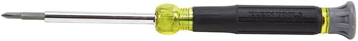 Klein Tools 32581 4-in-1 Screwdriver – Cushion-Grip Handle for Slip-Resistant Control Around Live Panels and HVAC Instruments