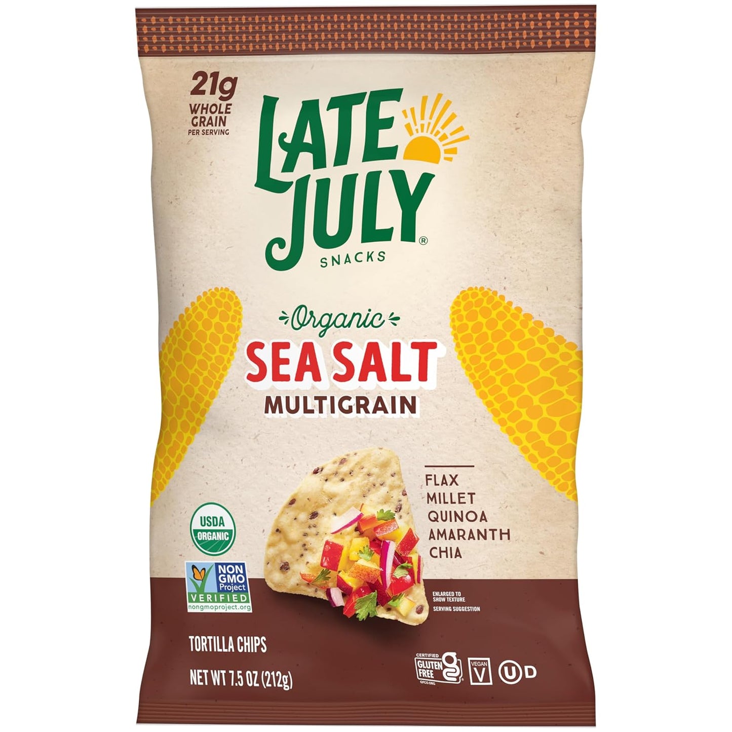 Late July Organic Sea Salt Multigrain Tortilla Chips – Clean-Ingredient Backyard Gathering Snack for Kids