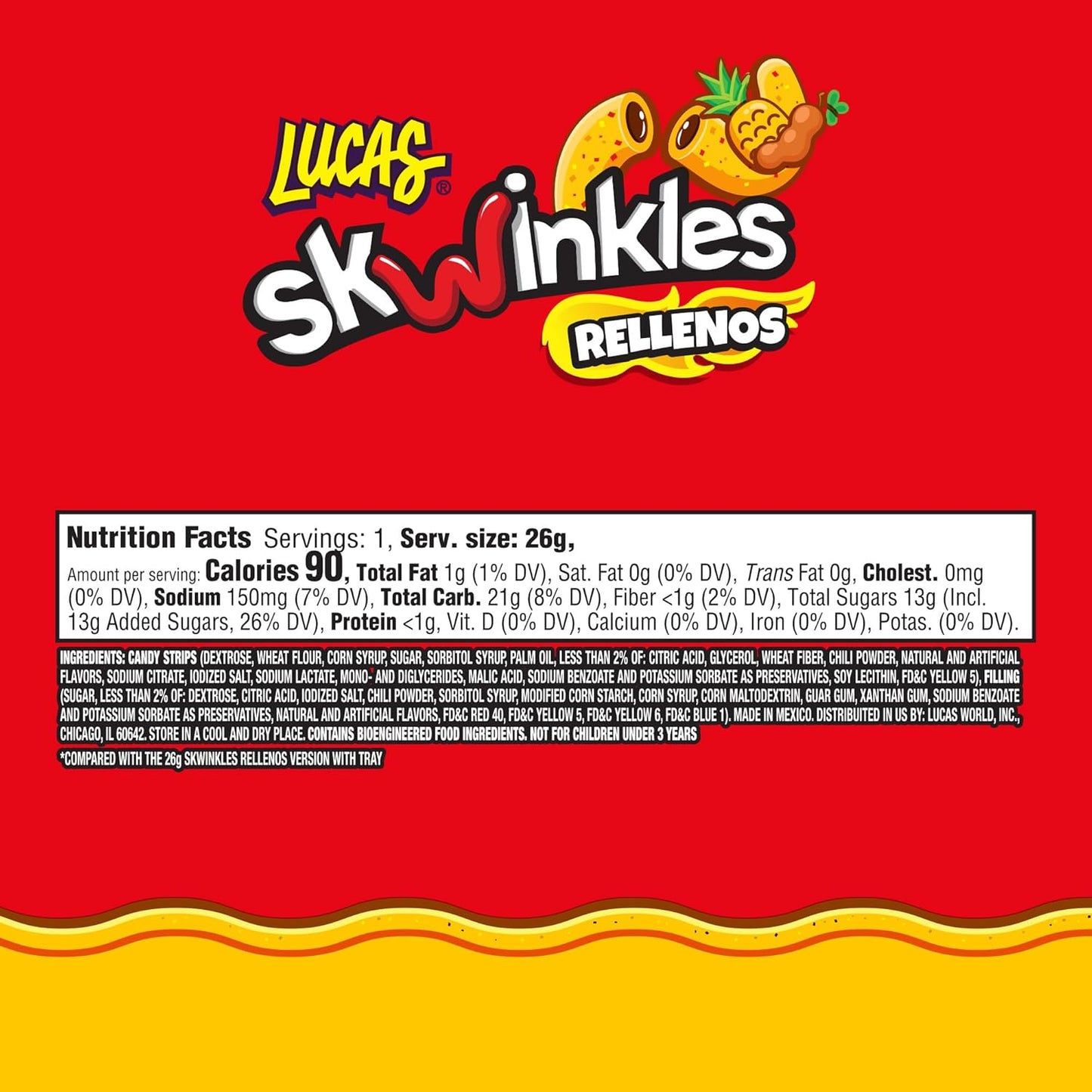 Lucas Skwinkles Tamarind Filled Straws – Novelty Mexican Candy Gift for Adventurous Foodies and Spicy Snack Lovers