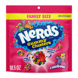 NERDS Juicy Gummy Clusters – Pantry Candy Drawer Snack for Kids Ages 6 Plus, 2-Pack Recloseable Bags