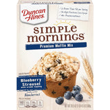 Duncan Hines Simple Mornings Blueberry Streusel Premium Muffin Mix – Indulgent Yet Wholesome Bakery-Style Muffins for Mindful Snacking