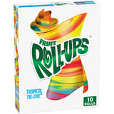 Fruit Roll-Ups Tropical Tie-Dye Rolls – 10-Count Bulk Snack Pack for Kids' Birthday Goodie Bags