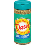 Mrs. Dash Salt-Free Garlic & Herb Shaker, Self-Care Pantry Essential for Caregivers and Cardiac Friendly Meals