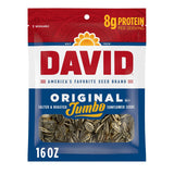 DAVID Jumbo Sunflower Seeds Original 16 oz – Shareable Original Flavor Snack for Beach Days and Road Trips