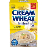 Cream of Wheat Instant Hot Cereal, Bananas and Cream – Pantry Staple for Focused Morning Routines, 10 Travel Packs