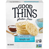 Good Thins Simply Salt Rice Snacks Gluten Free Crackers for Clean Eating Routine, Soup and Salad Pairing at Home