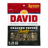 DAVID Cracked Pepper Sunflower Seeds – Bleacher and Bullpen Snack for Baseball Games, Backyard BBQs, and Outdoor Gatherings, 5.25 oz