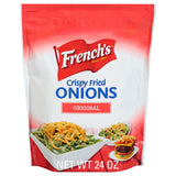 French's Original Crispy Fried Onions 24 oz – Vegetarian Friendly Crunch for Clean Label Eaters