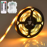 Warm White Battery LED Strip Light Dimmable Remote Valentine Gift for Women and Bedroom Decor Lovers