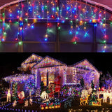 LuminaGlow Hanging Curtain Lights – Valentine and Holiday Present for Women, Waterproof 400 LED Strand