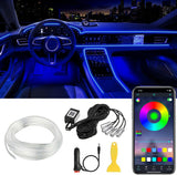 AuroraDrive Bluetooth Music Sync Car LED Accent Kit – Ambient Style Lighting for Road Trip Lounge Atmosphere
