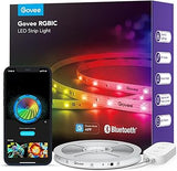 Govee RGBIC LED Strip Lights – Modern Home Office Desk Backdrop with Multi-Color RGBIC, Bluetooth Decor, 16.4ft