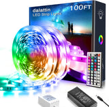 dalattin 32.8ft Waterproof LED Strip for Porch and Event Space, Color Changing Party Accent Lighting