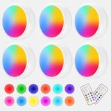 ILYXY Color Changing LED Puck Lights for Valentine's Day Gift Giving, Romantic Mood Light Set with Remote for Her