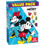 Disney Mickey and Friends Fruit Flavored Snacks, 22 Pouch Kids Party Favor and Goodie Bag Treat, Gluten Free Fat Free