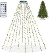 Dazzle Bright Christmas Tree Lights – Snow and Rain Resistant 448 LED Waterfall for House Facade and Fence