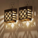 DORESshop Night Light for Entryway and Hallway – Decorative Faux Brass Finish, Dusk to Dawn Sensor