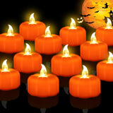 Worry Free LED Pumpkin Votives – Screw Secured Battery Cover for Active Households with Curious Little Hands