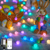 JMEXSUSS 33ft Connectable Globe String Lights Outdoor – Waterproof Hanging Lights for Patio Party Setup, Backyard and Garden Event Decor