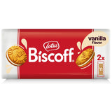 Lotus Biscoff Sandwich Cookies Vanilla – Family Pantry Staple for Playdates, Two Sealed Pouches for Freshness