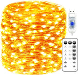 LuminHue 200 LED USB Fairy Lights 66ft – Valentine's Day Gift for Girlfriend, Romantic Bedroom Decor