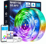 DAYBETTER 66ft Waterproof LED Lights – Outdoor Patio and Holiday Decor Strip with Remote for Festive Evenings