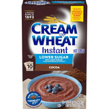 Cream of Wheat Lower Sugar Cocoa Cereal – Comforting Warm Wellness Meal Fortified with Vitamin D, 10 Packets