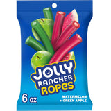 JOLLY RANCHER Ropes Two-Flavor Chewy Rope Candy for Kids Party Favor Bags, Halloween Treats, and Pantry Stocking, 6 oz