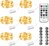 HXWEIYE Starry String Lights Battery Powered – Balcony Railing and Tent Lighting with 8 Lighting Modes