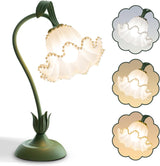 Kawaii Flower Bedside Lamp – Whimsical Christmas & Birthday Present for Teen Girls, Dimmable Warm Reading Light for Dorm and Bedroom