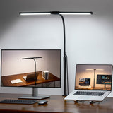 Housewarming Gift Idea for New Home Office Setups – Dual Head Architect Desk Lamp with USB Power and Sleek Black Finish
