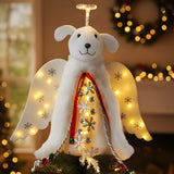 iHeartDogs Dog Angel Ornament Topper – Charity Gift That Feeds 30 Shelter Dogs, Perfect for the Pet Lover on Your List