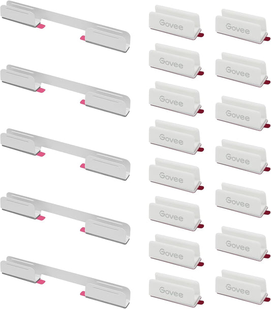 20-piece set includes 15 plastic brackets and 5 bendable metal brackets