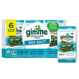 Gimme Seaweed Organic Seaweed Snacks Single Serve – Crunchy Snack Pack for Kids Lunch Bags, Vegan and Non-GMO