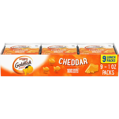 9 individually sealed 1-ounce single-serve snack packs per tray