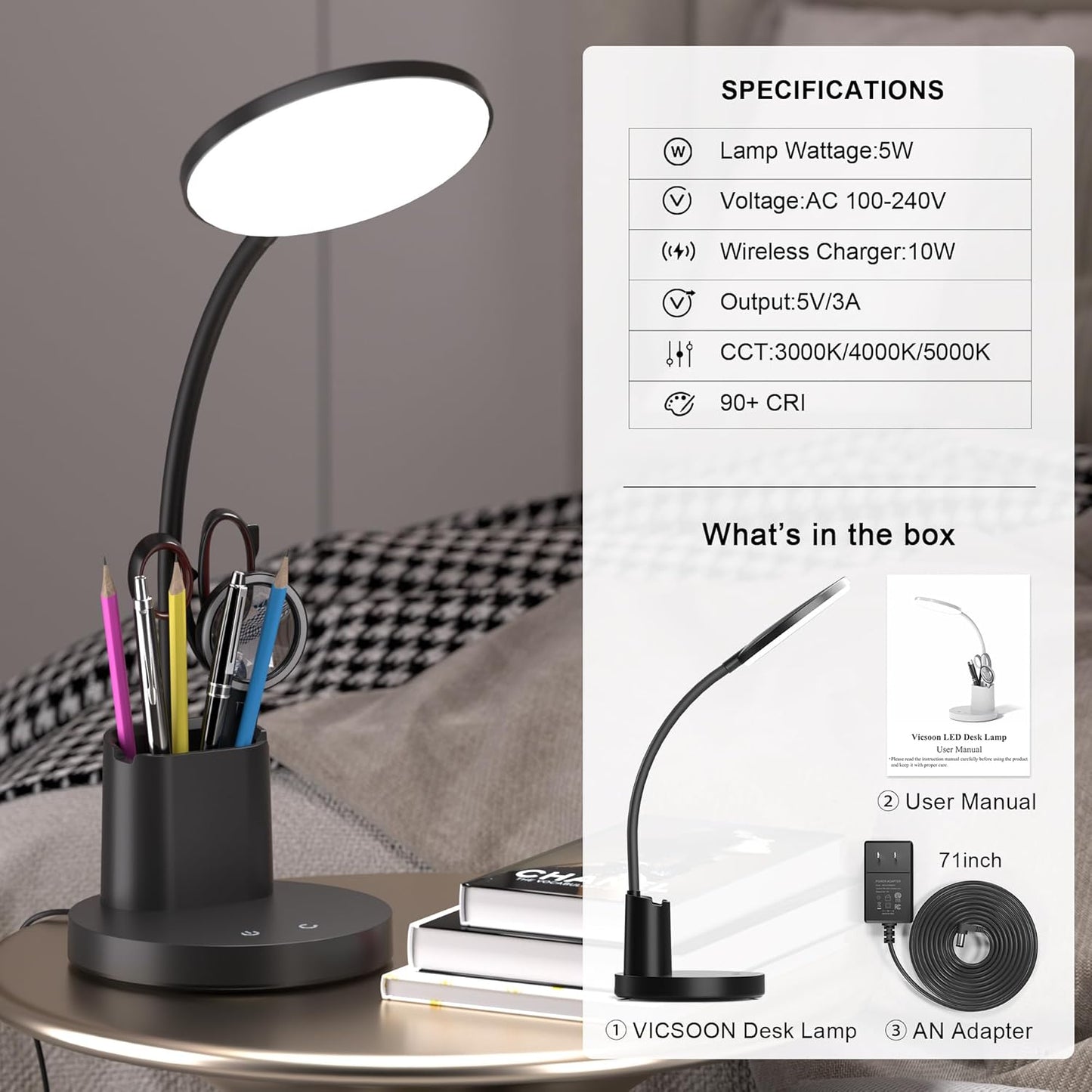 AromaX Glow – Modern 3-in-1 Desk Organizer Lamp for Intentional Home Offices