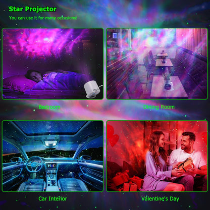 Aurora Galaxy Projector with Music Sync and Sleep Mode – Fun Bedroom Decor for Kids and Teens, Helps with Fear of the Dark, Star Lamp