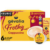 Gevalia Espresso Style K-Cup Cappuccino Kit – Pantry-Stable 6 Count for Apartment Home Office