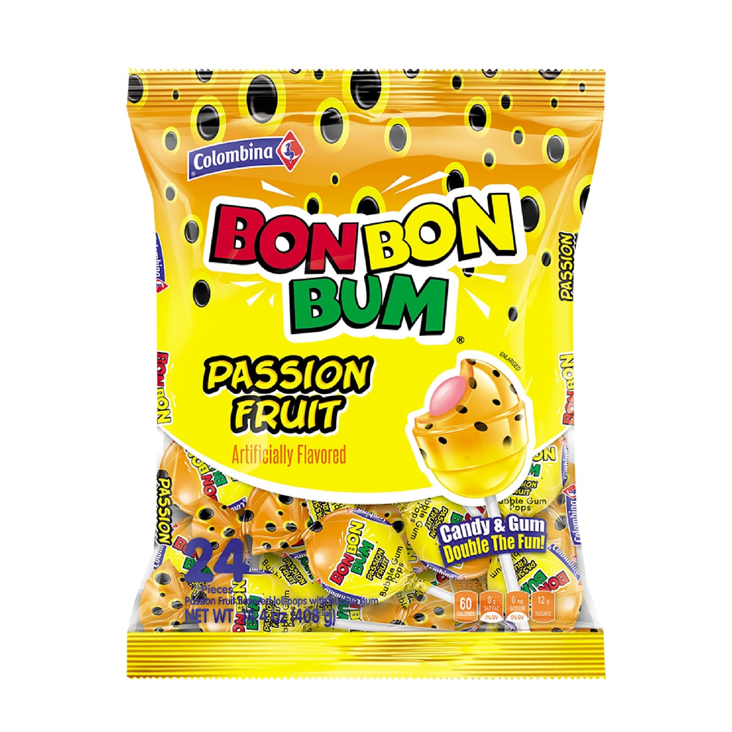 Colombina Bon Bon Bum Suckers – Bulk Tropical Hard Candy Party Favor Bags for Birthdays, Halloween Bowls and Cultural Festival Booths