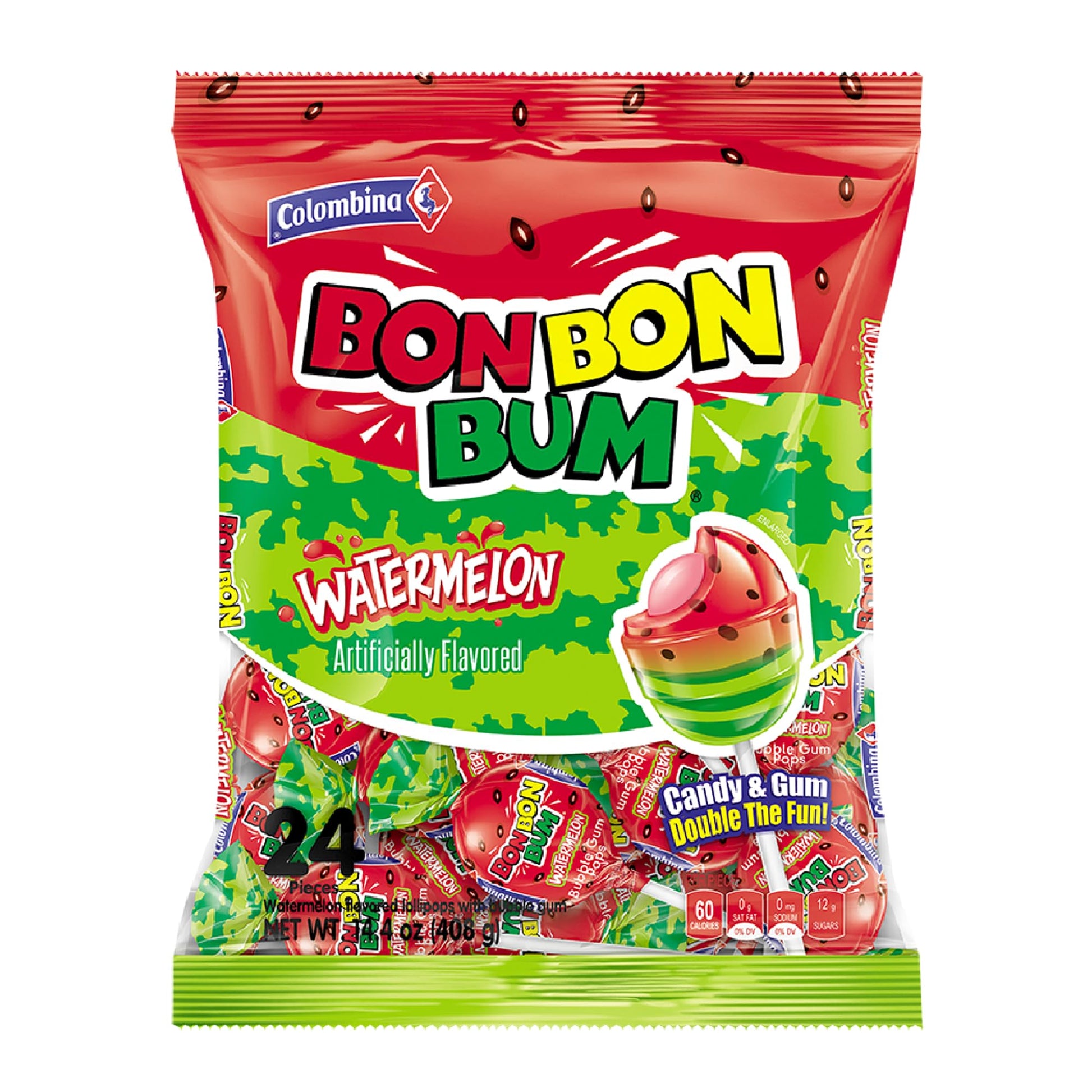 Colombina Bon Bon Bum Suckers – Bulk Tropical Hard Candy Party Favor Bags for Birthdays, Halloween Bowls and Cultural Festival Booths