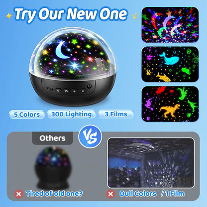 COOLNIGHT 360° Rotating Night Light – Relaxing Bedtime Atmosphere for Kids Fear of the Dark