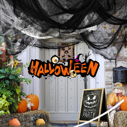 Creepy Cloth No-Flame Halloween Gauze – Pet and Kid Friendly Decor for Trick-or-Treat Entryways