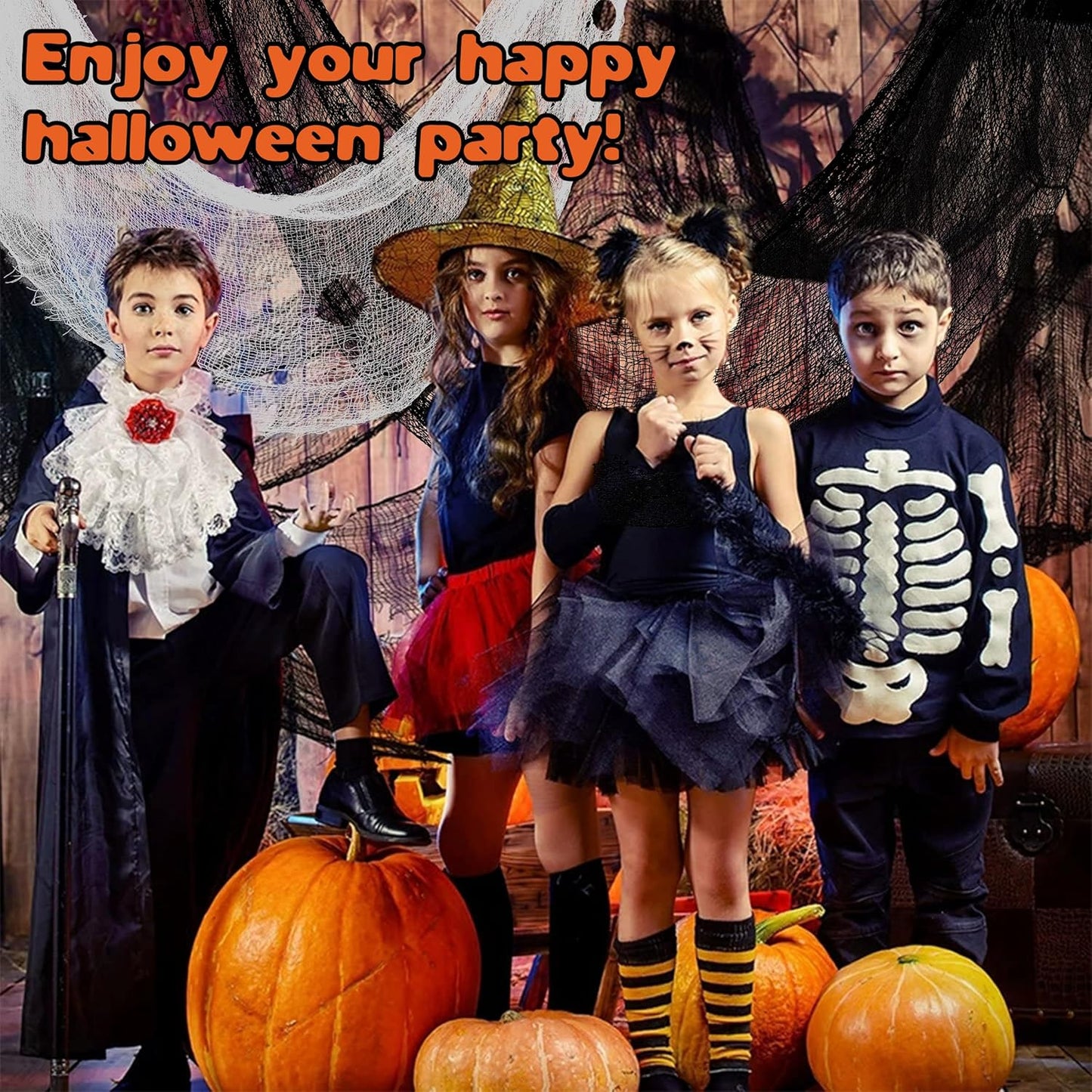 Creepy Cloth No-Flame Halloween Gauze – Pet and Kid Friendly Decor for Trick-or-Treat Entryways
